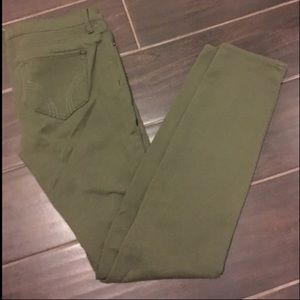 Olive green Hollister stretch jeggings
